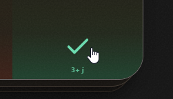 Zoom sur le bouton Validé (vert) utilisé pour une reconnaissance immédiate
